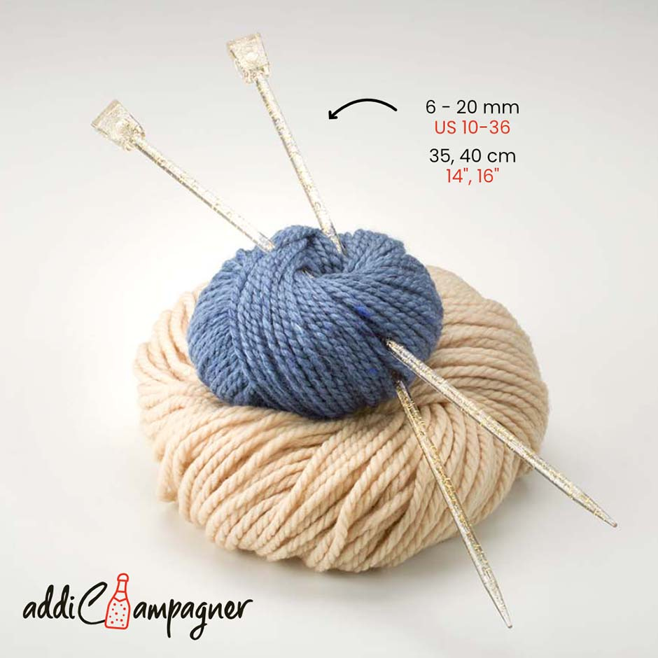 addiChampagner Jackenstricknadel 40cm Farbe 9999