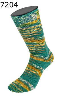 Cool Wool 4 Socks Print Lana Grossa Farbe 204