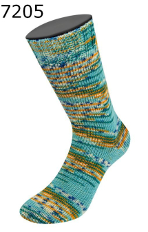 Cool Wool 4 Socks Print Lana Grossa Farbe 205