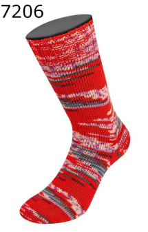 Cool Wool 4 Socks Print Lana Grossa Farbe 206