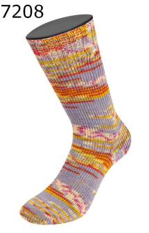 Cool Wool 4 Socks Print Lana Grossa Farbe 208
