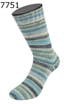 Cool Wool 4 Socks Print Lana Grossa Farbe 751