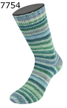 Cool Wool 4 Socks Print Lana Grossa Farbe 754