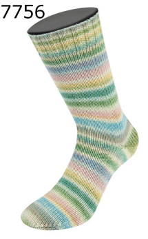 Cool Wool 4 Socks Print Lana Grossa Farbe 756
