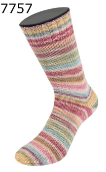 Cool Wool 4 Socks Print Lana Grossa Farbe 757