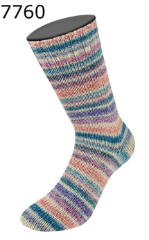 Cool Wool 4 Socks Print Lana Grossa Farbe 760