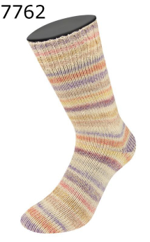 Cool Wool 4 Socks Print Lana Grossa Farbe 762