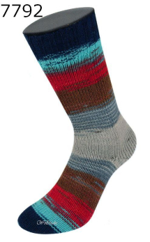 Cool Wool 4 Socks Print Lana Grossa Farbe 792