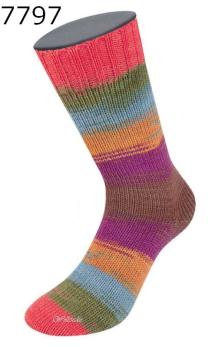Cool Wool 4 Socks Print Lana Grossa Farbe 797