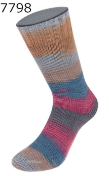 Cool Wool 4 Socks Print Lana Grossa Farbe 798