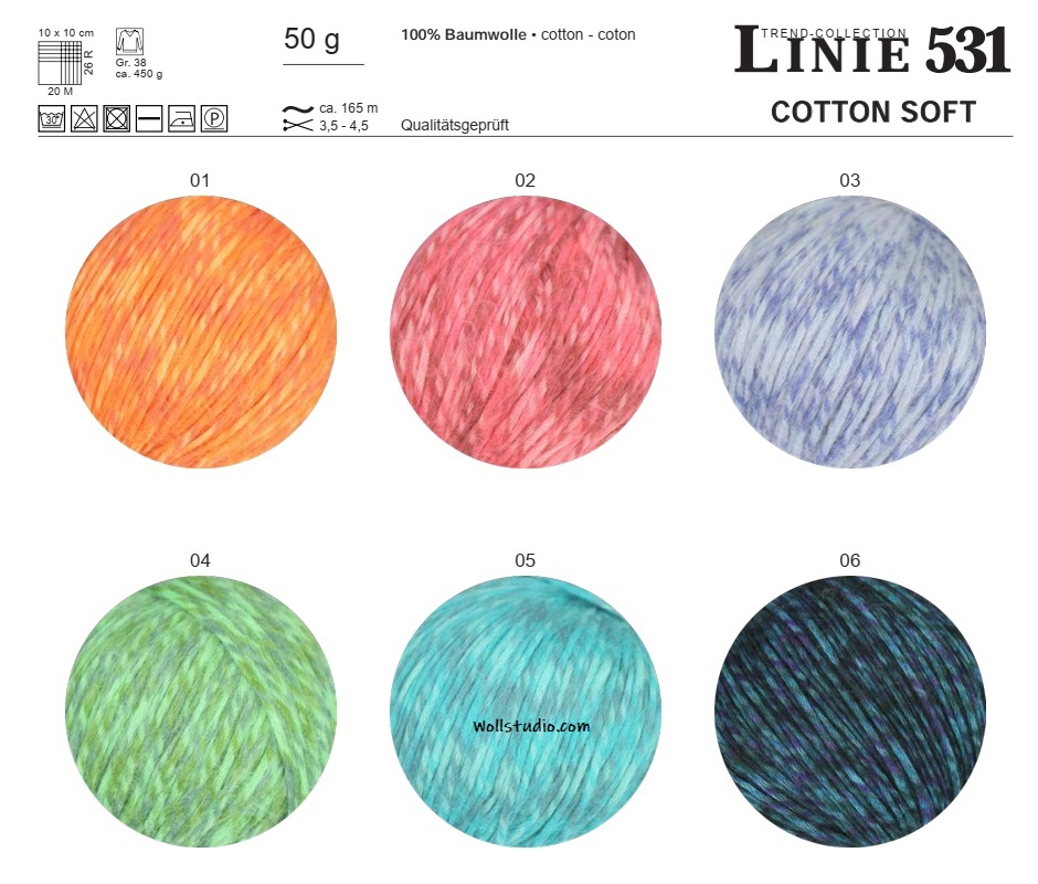 Cotton Soft Linie 531 ONline-Garne Farbe 9999