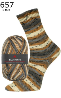 Fashion U 6f Golden Socks Pro Lana Farbe 657