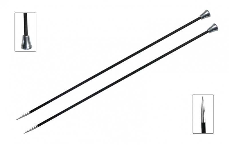 KnitPro Karbonz Jackenstricknadel 25 cm 3