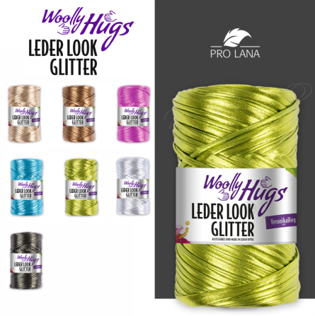 Leder Look Glitter Woolly Hugs