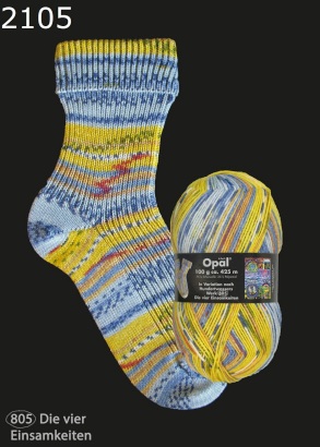 Opal Hundertwasser 2 Sockenwolle Farbe 2105
