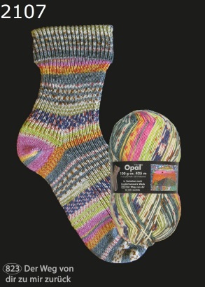Opal Hundertwasser 2 Sockenwolle Farbe 2107