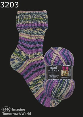 Opal Hundertwasser 3 Sockenwolle Farbe 3203