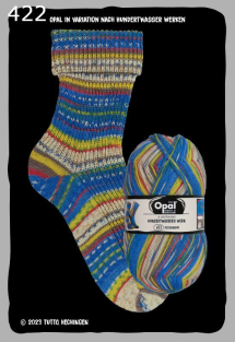 Opal Hundertwasser 4 Sockenwolle Farbe 422