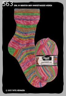 Opal Hundertwasser 4 Sockenwolle Farbe 563