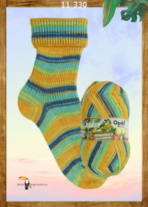 Opal Regenwald 19 Sockenwolle 4f Farbe 330