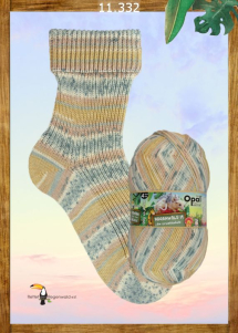 Opal Regenwald 19 Sockenwolle 4f Farbe 332