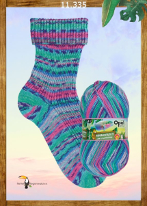 Opal Regenwald 19 Sockenwolle 4f Farbe 335