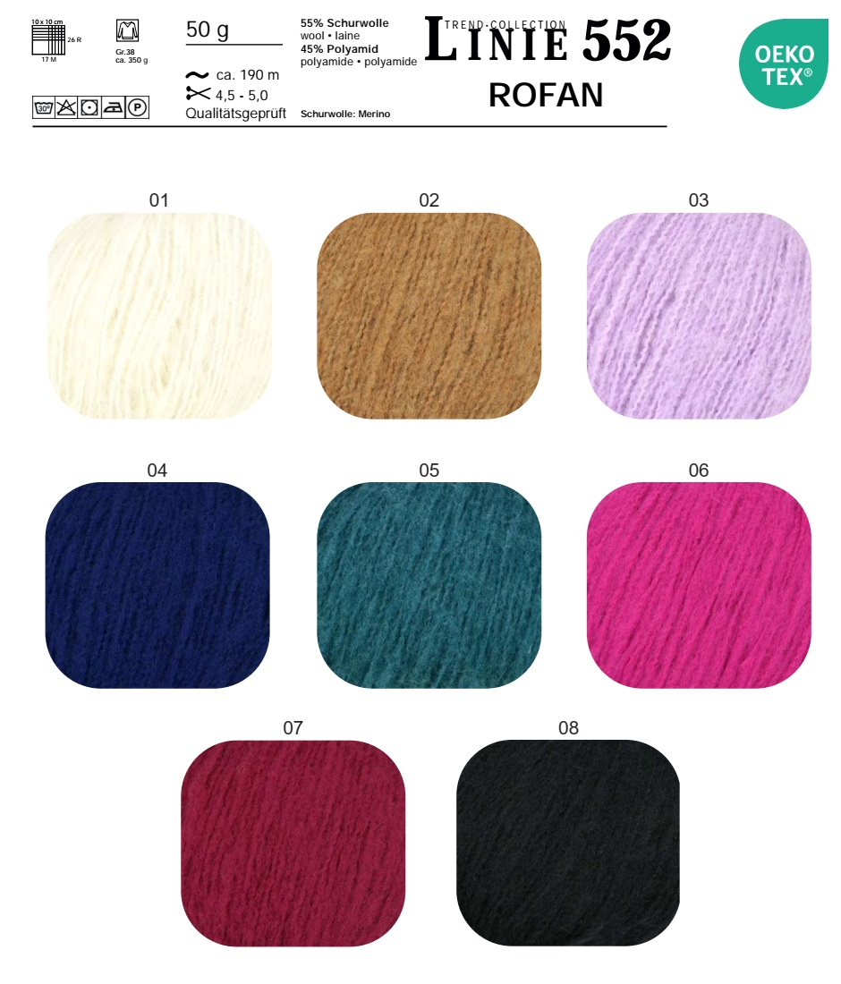 Rofan Linie 552 ONline-Garne Farbe 9999