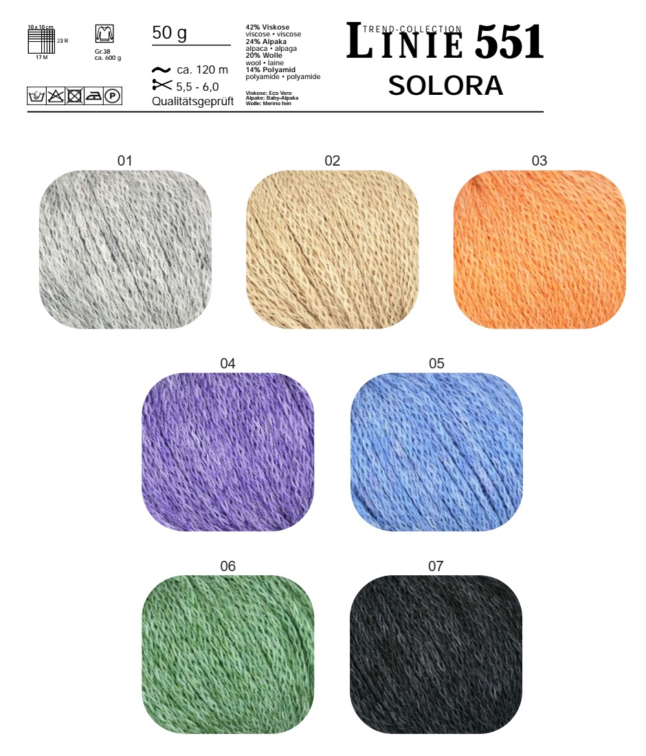 Solora Linie 551 ONline-Garne Farbe 9999